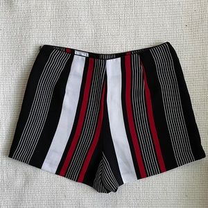 Mid Rise Striped Shorts